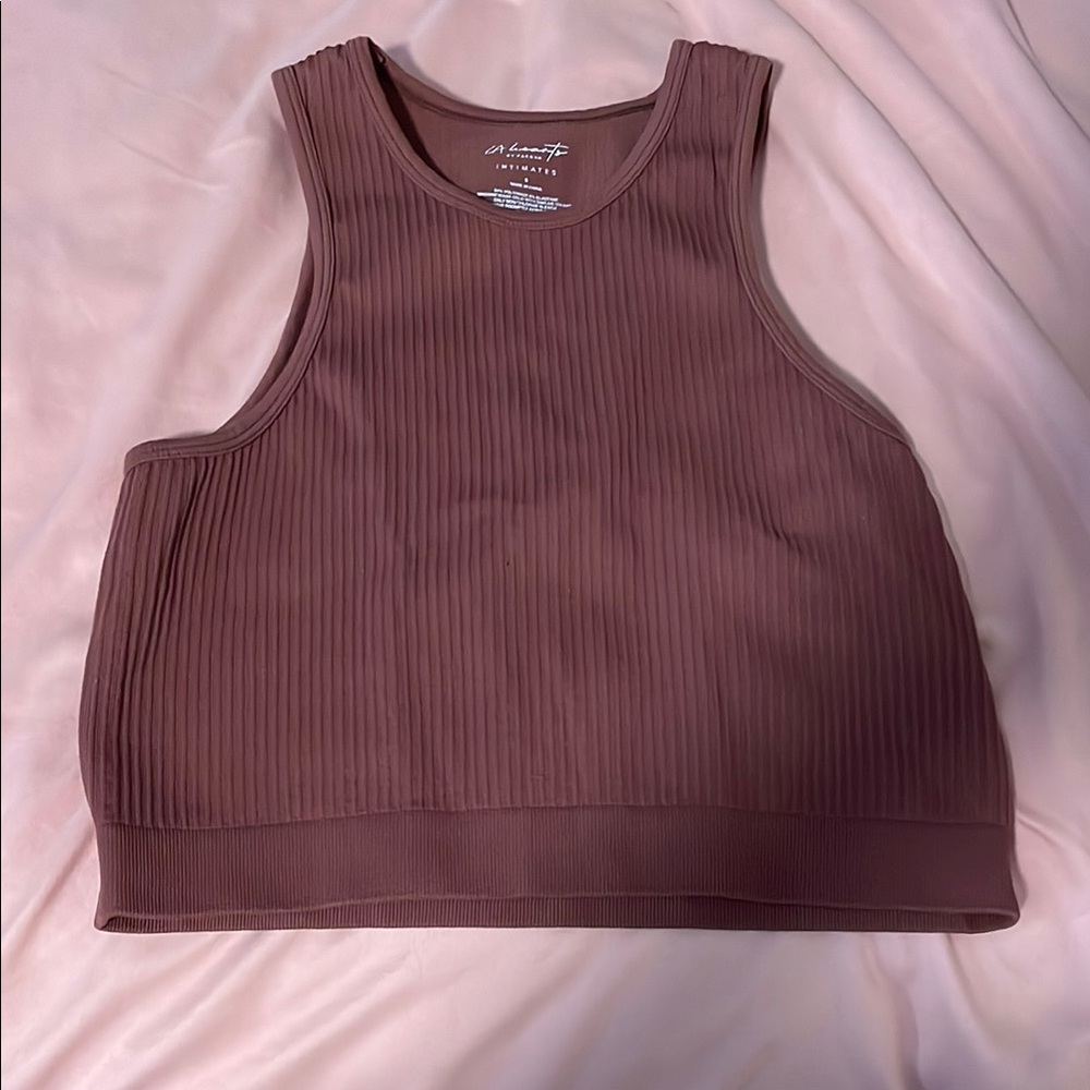 Women's Mauve Cropped Tank Top from Pacsun